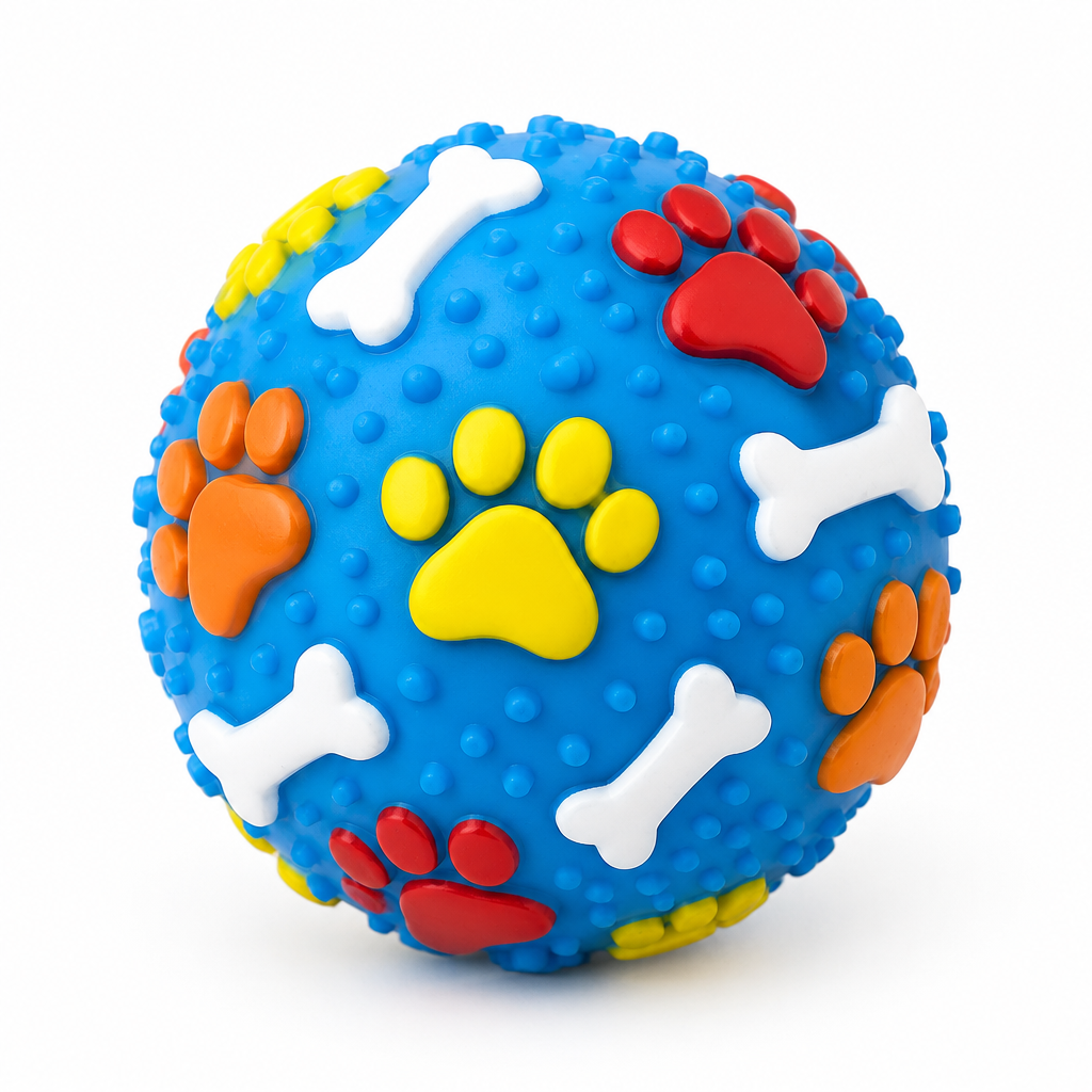 Pelota de Goma con Silbato para Perros