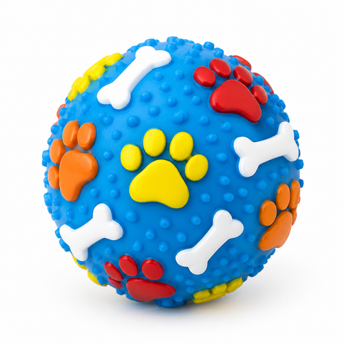 Pelota de Goma con Silbato para Perros